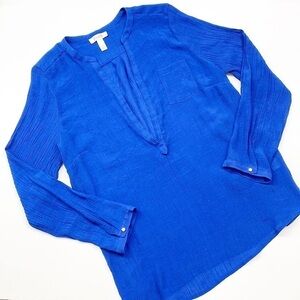 DressBarn cobalt blue casual long sleeve plus size top